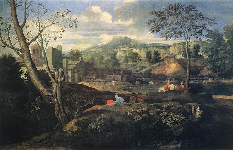 POUSSIN, Nicolas Ideal Landscape ag oil painting picture